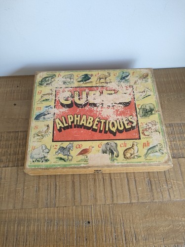 Ancien jeu cubes - en, bois