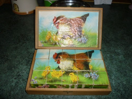 Ancienne boite cubes en - ancienne, de