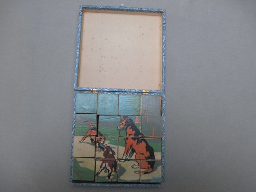 Ancien puzzle cubes bois - ancien,