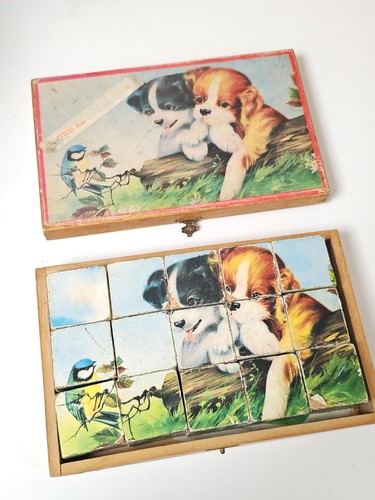 Jeu cubes bois ancien - jeu,