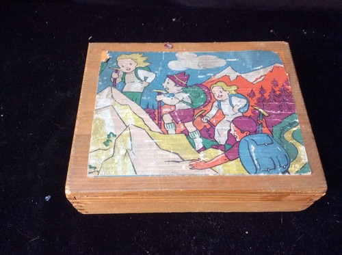 Boite jeu ancien cubes - ancien, de