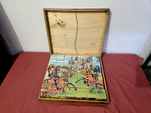 Ancien jeu cubes en bois - jeu,