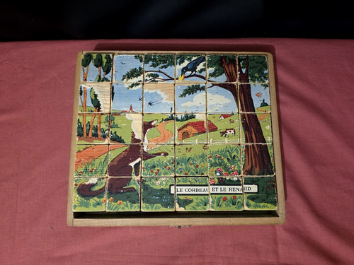 Ancien jeu cubes bois - de,