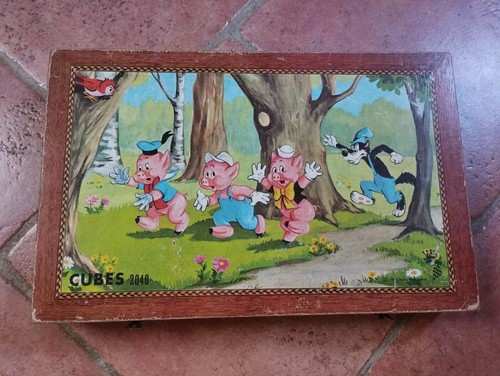 Cubes bois ancien walt - bois, disney