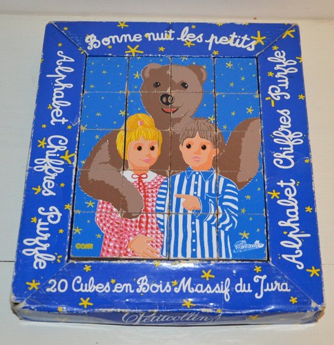 Ancien jeu cubes bois - ancien, 20