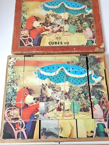 Jeu cubes bois - en, ancien